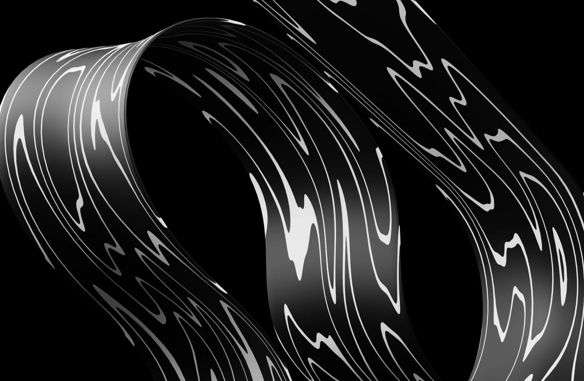 3D-graphic Graphic form in 3D representing a graphic ribbon