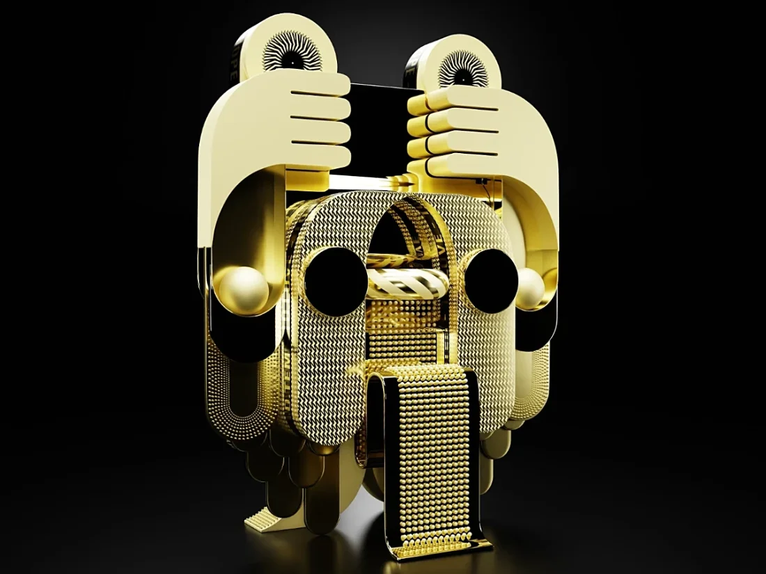 Totem is a NFT animated sculpture creation by My Name is Wendy