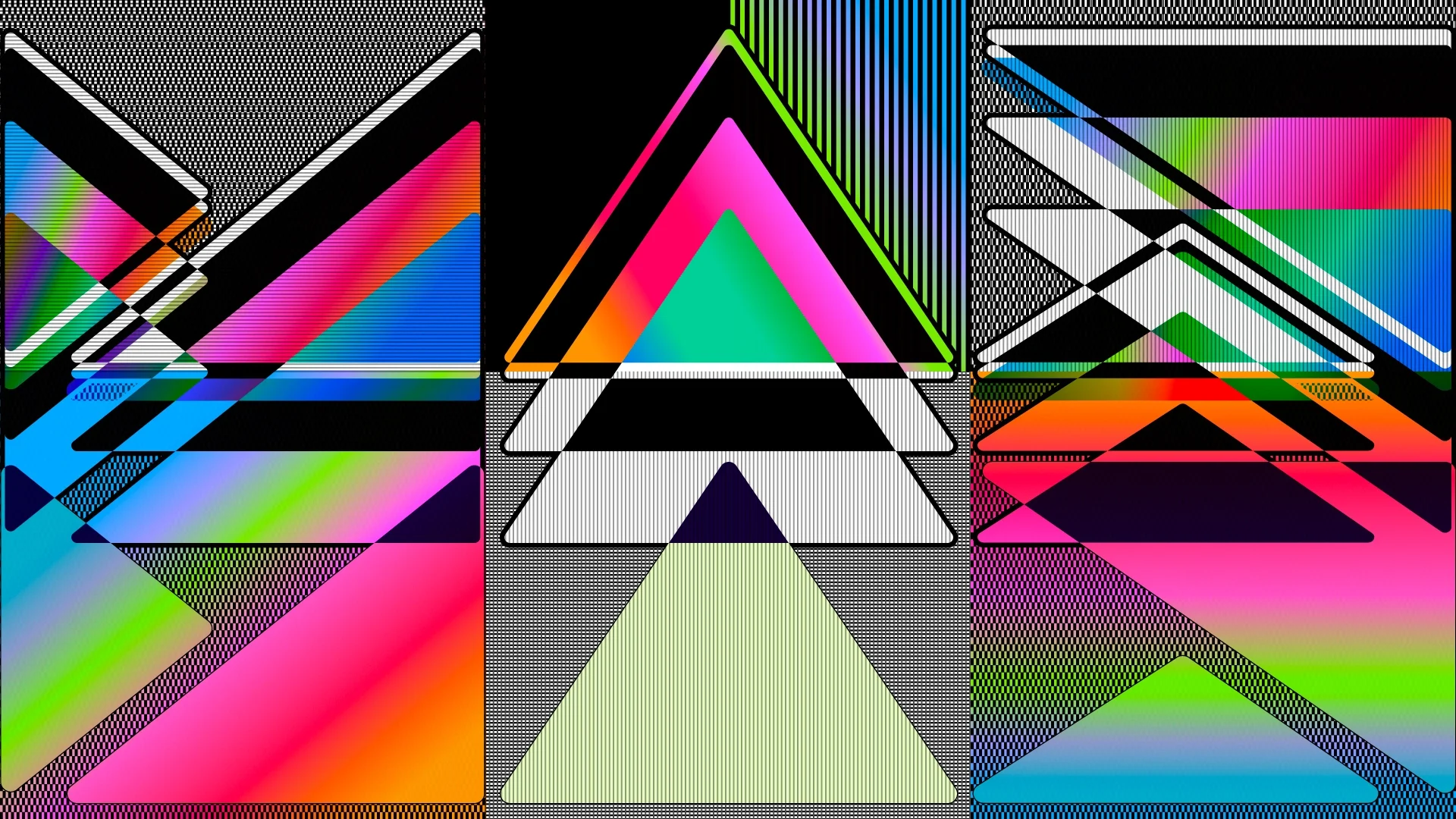 Creation for Adobe Max identity with colors and graphic forms