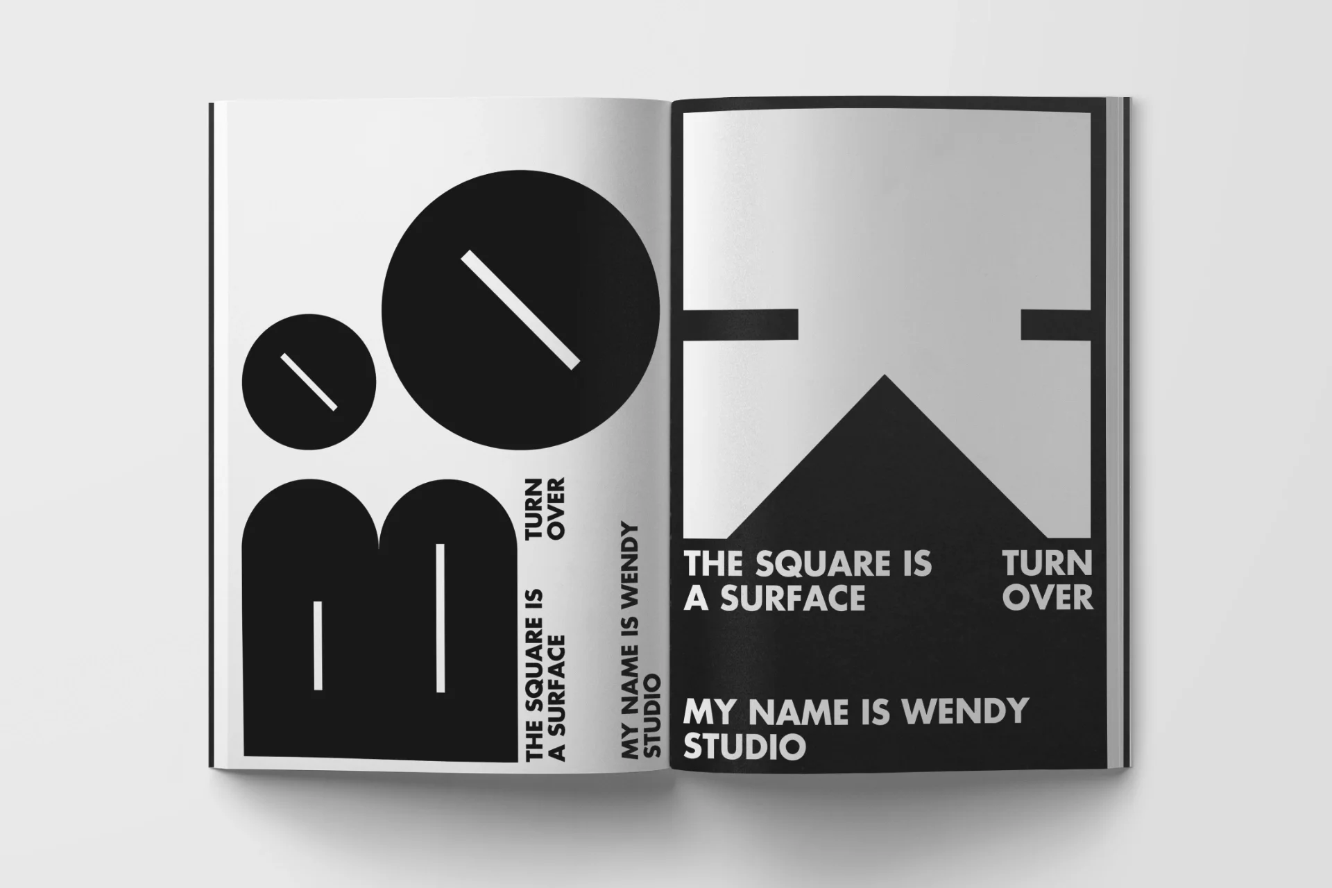 Inside page of a magazine composed in Turnover font designed by the types designers My Name is Wendy