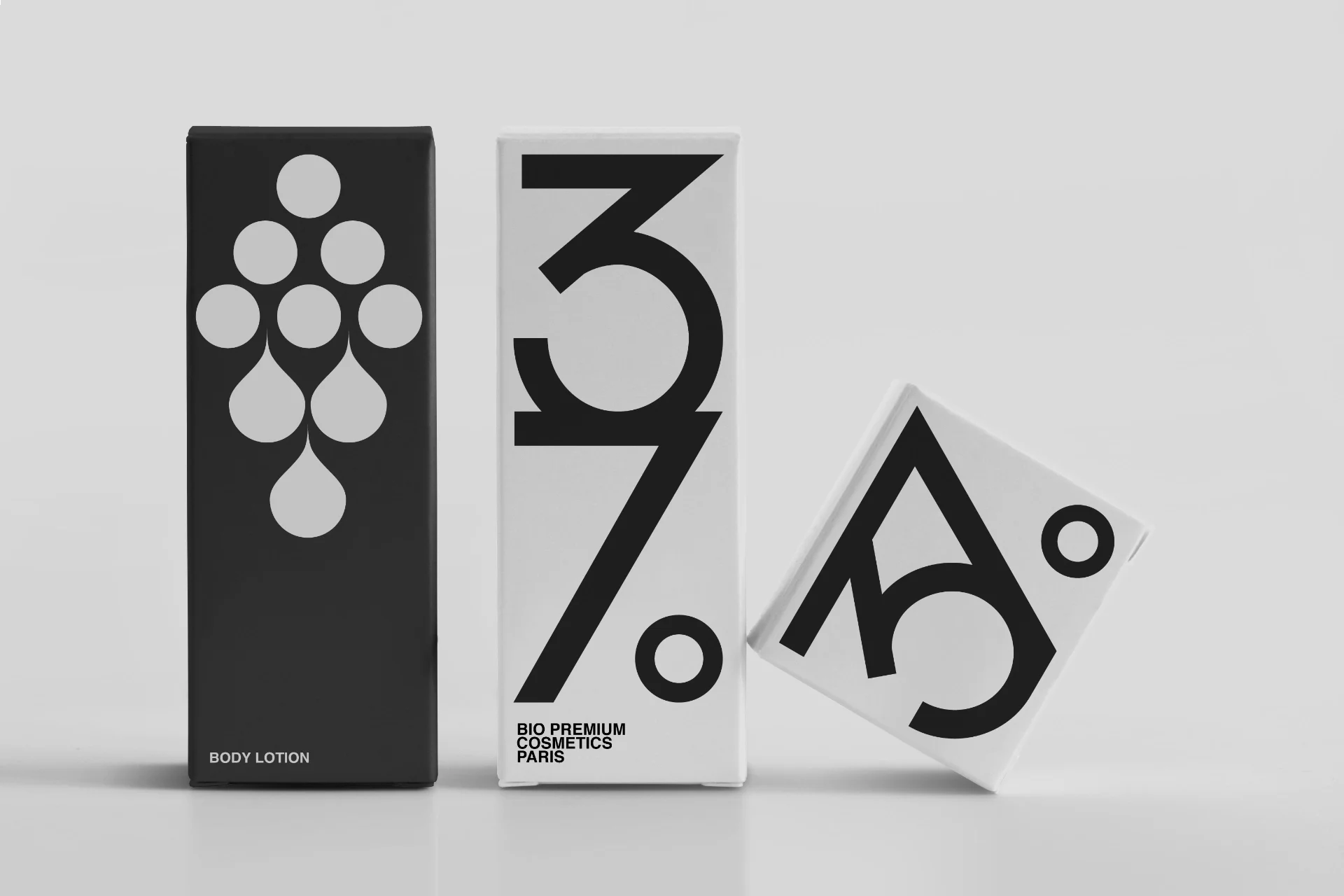 Branding and packaging design of 37° body and skincare products