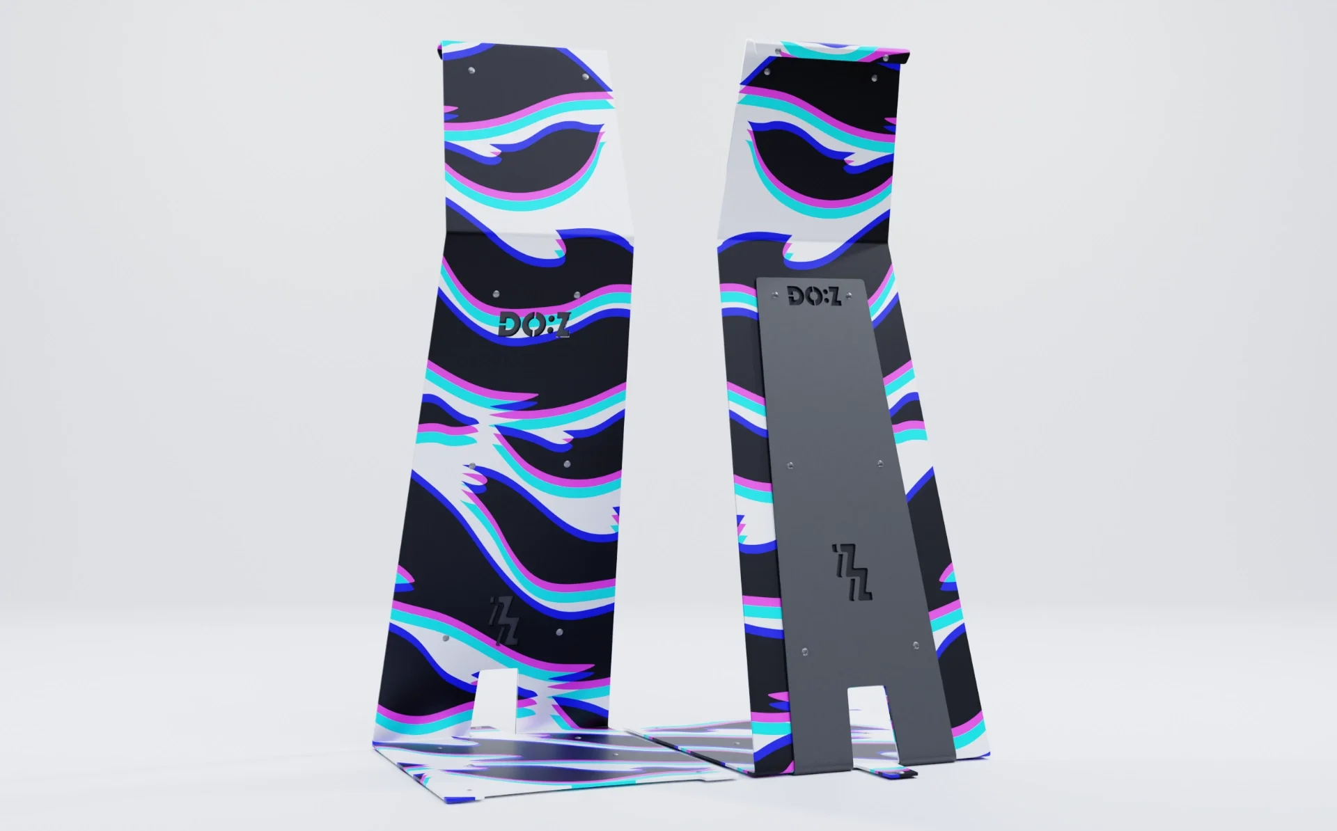 Design of the B2C collection of the Doz, furniture with graphic patterns in the form of waves