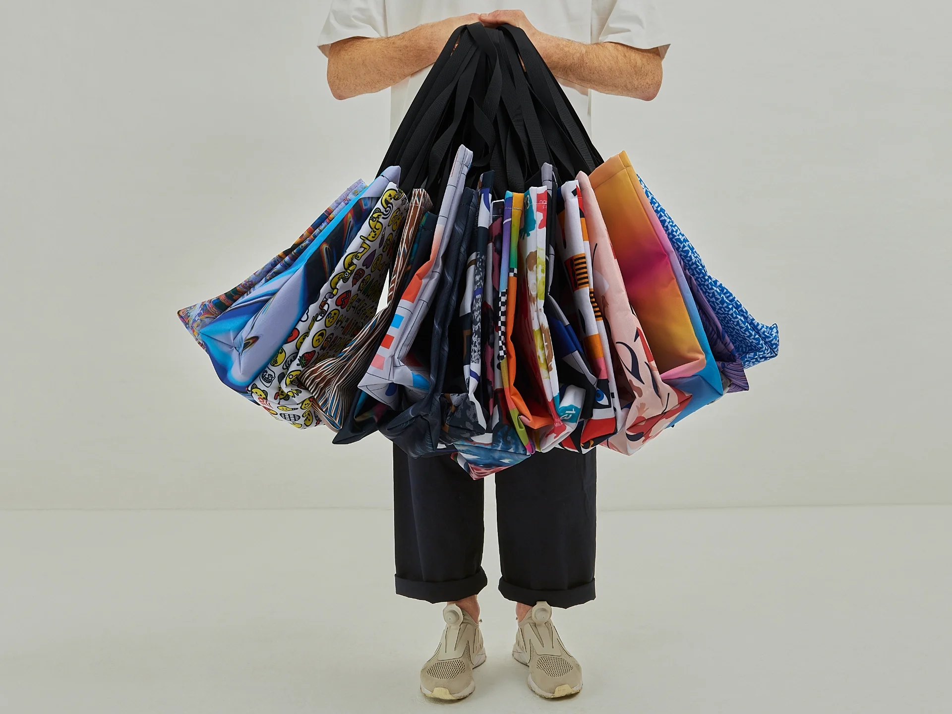 Ucon Acrobatics bags with designs created by artists and designers from around the world