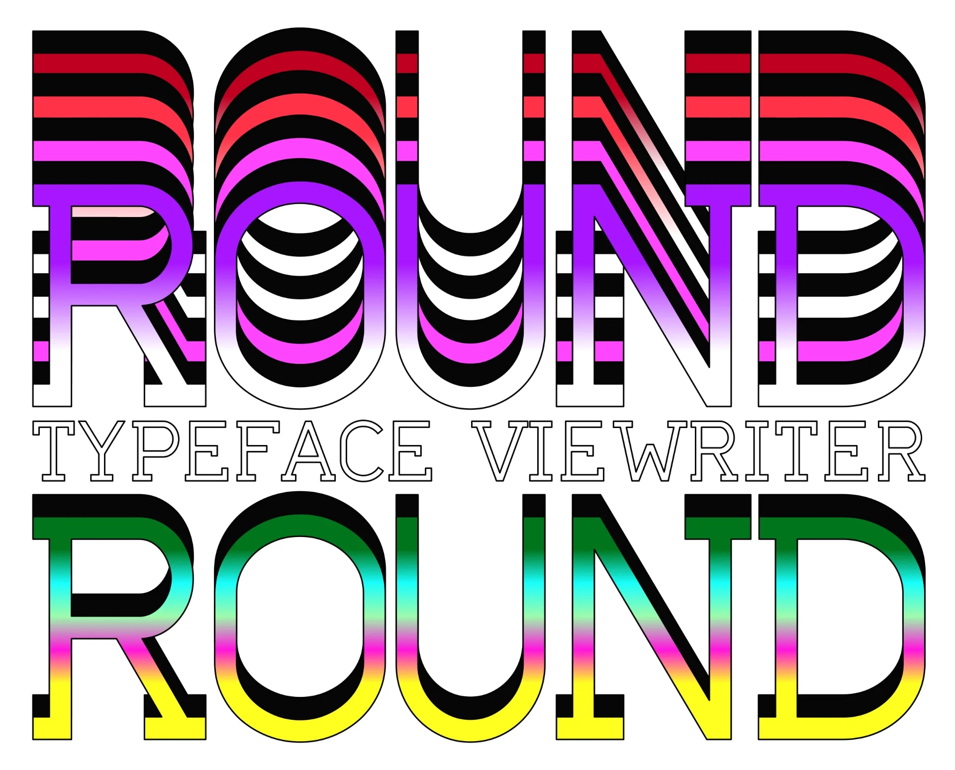 Detail of a graphic design with colored lettering