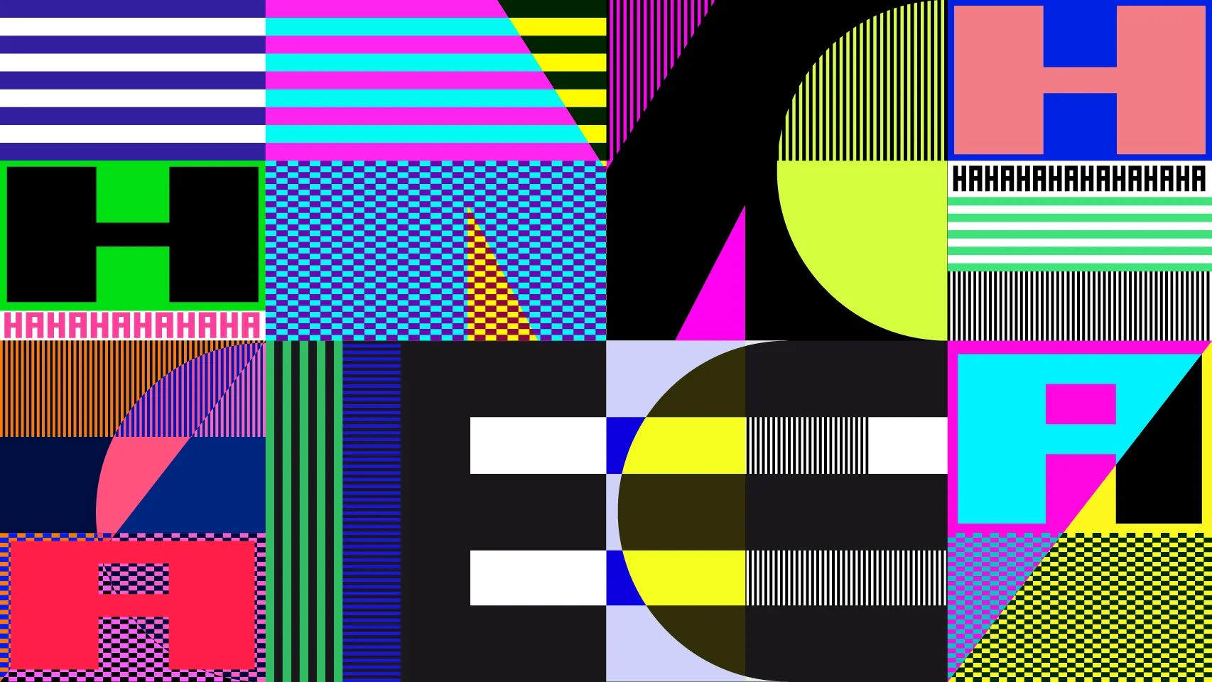 Graphic animation with bright colors and geometry for Youtube USA