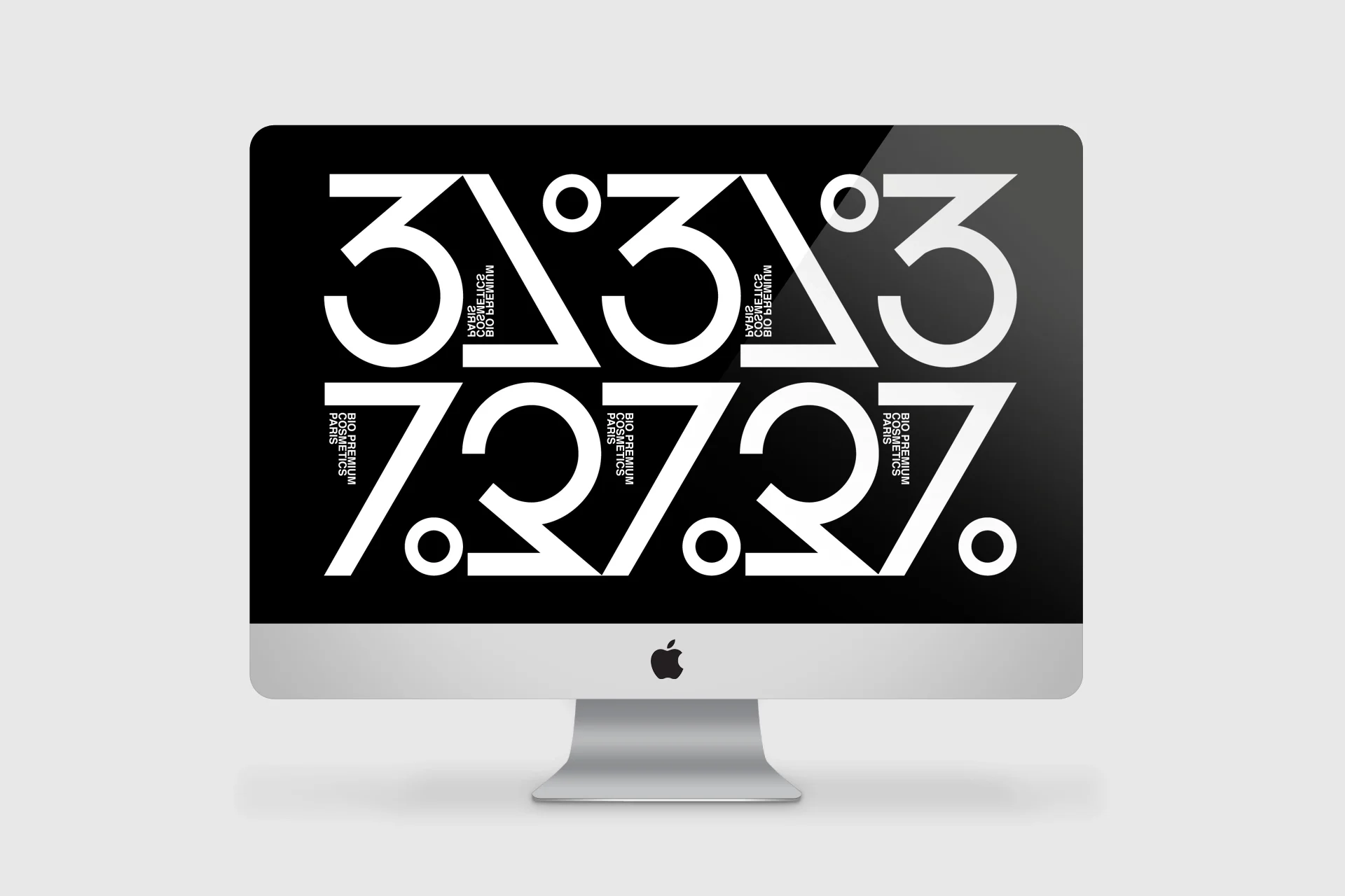 Graphic and typographic screenshot of the Cosmetics 37° brand website.