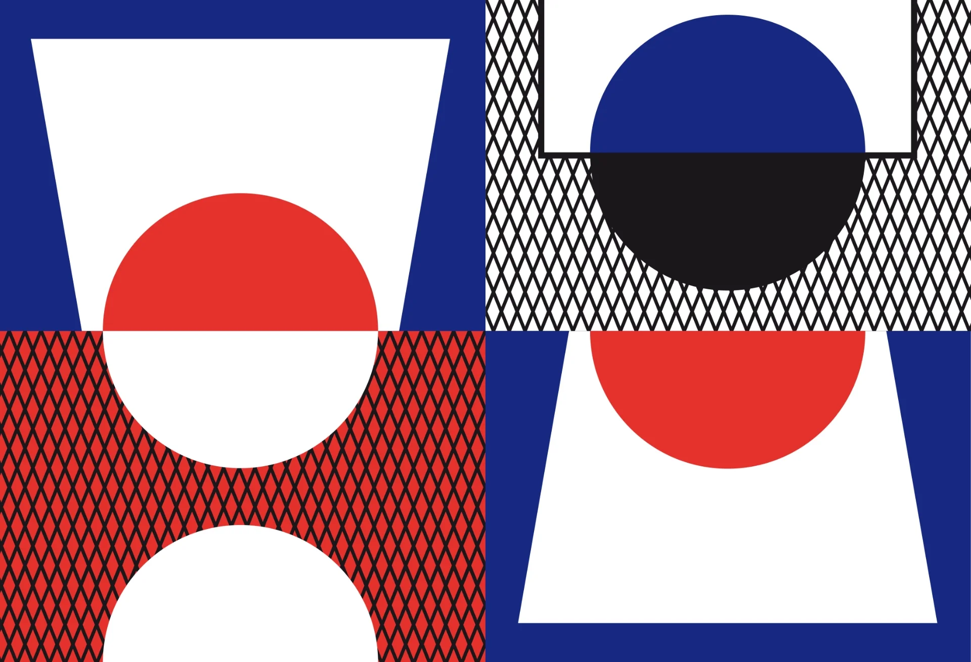 Graphic design for the NBA in the USA with decorative patterns