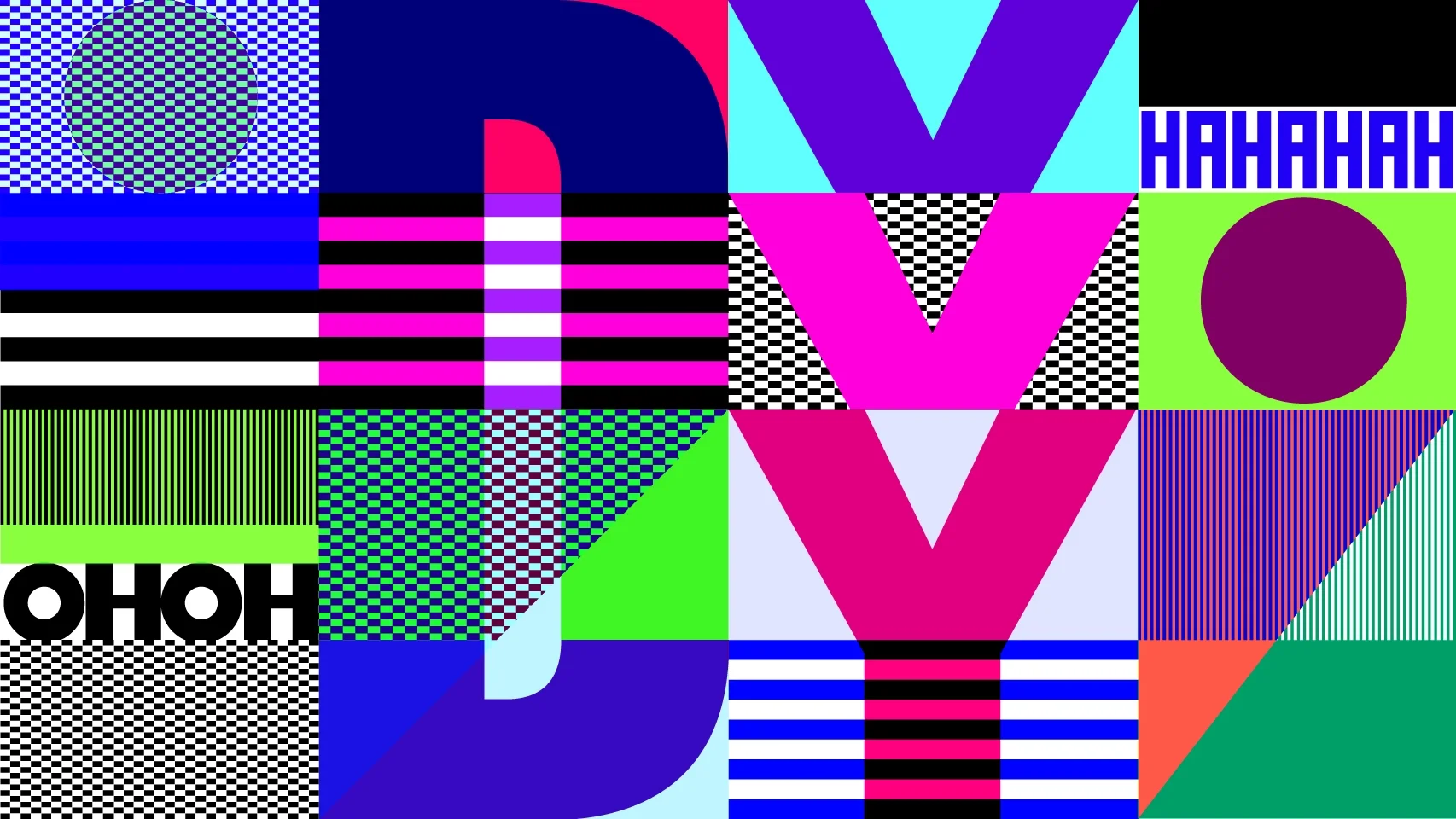 Video and motion design composed of geometric shapes for the company Youtube