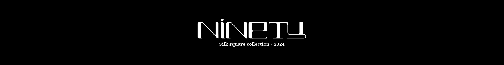 logotype-letters-graphic Elegant Ninety logotype representing Silk scarves luxe Collection