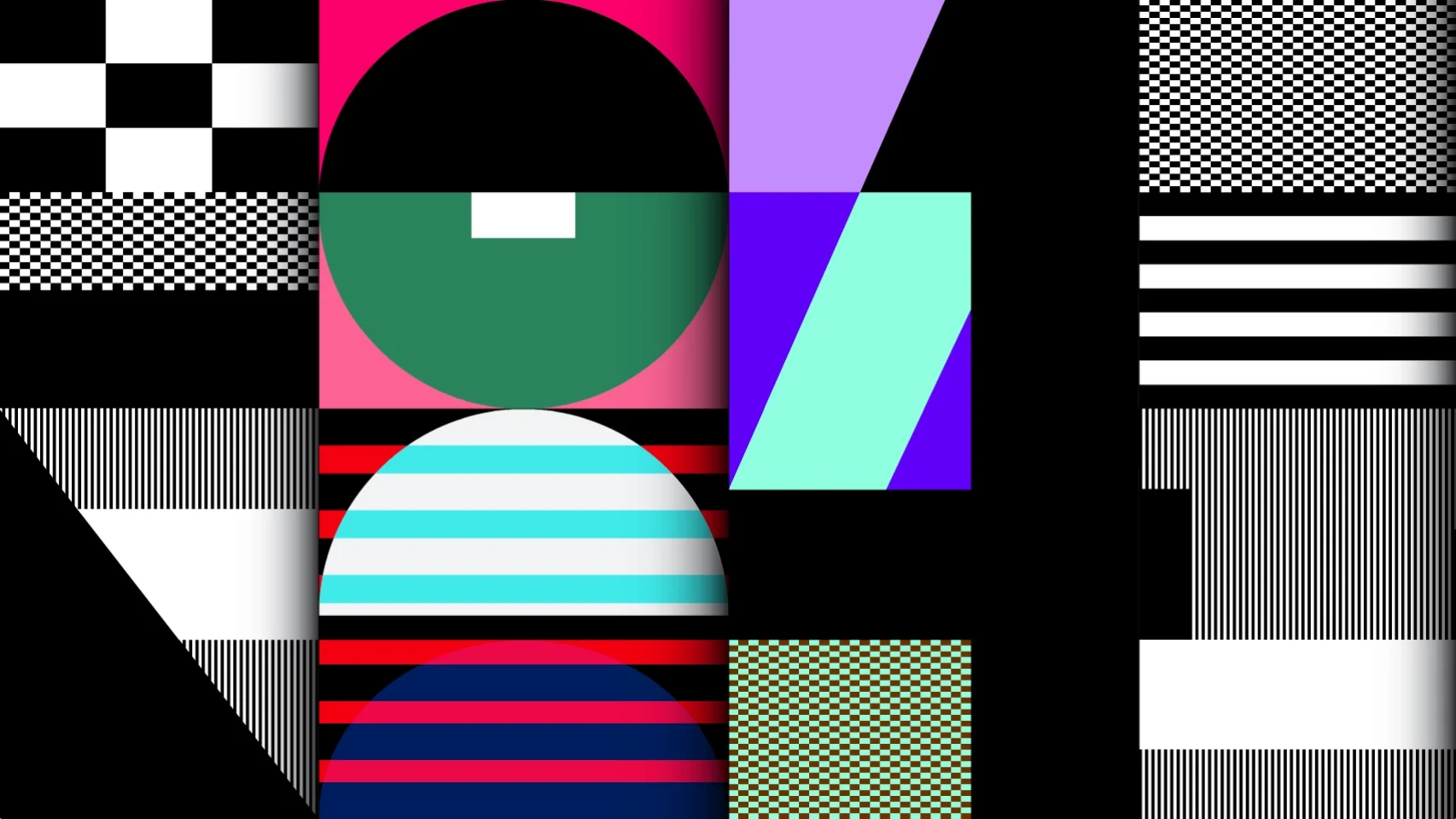 Geometric shapes and numbers designed for a Youtube project