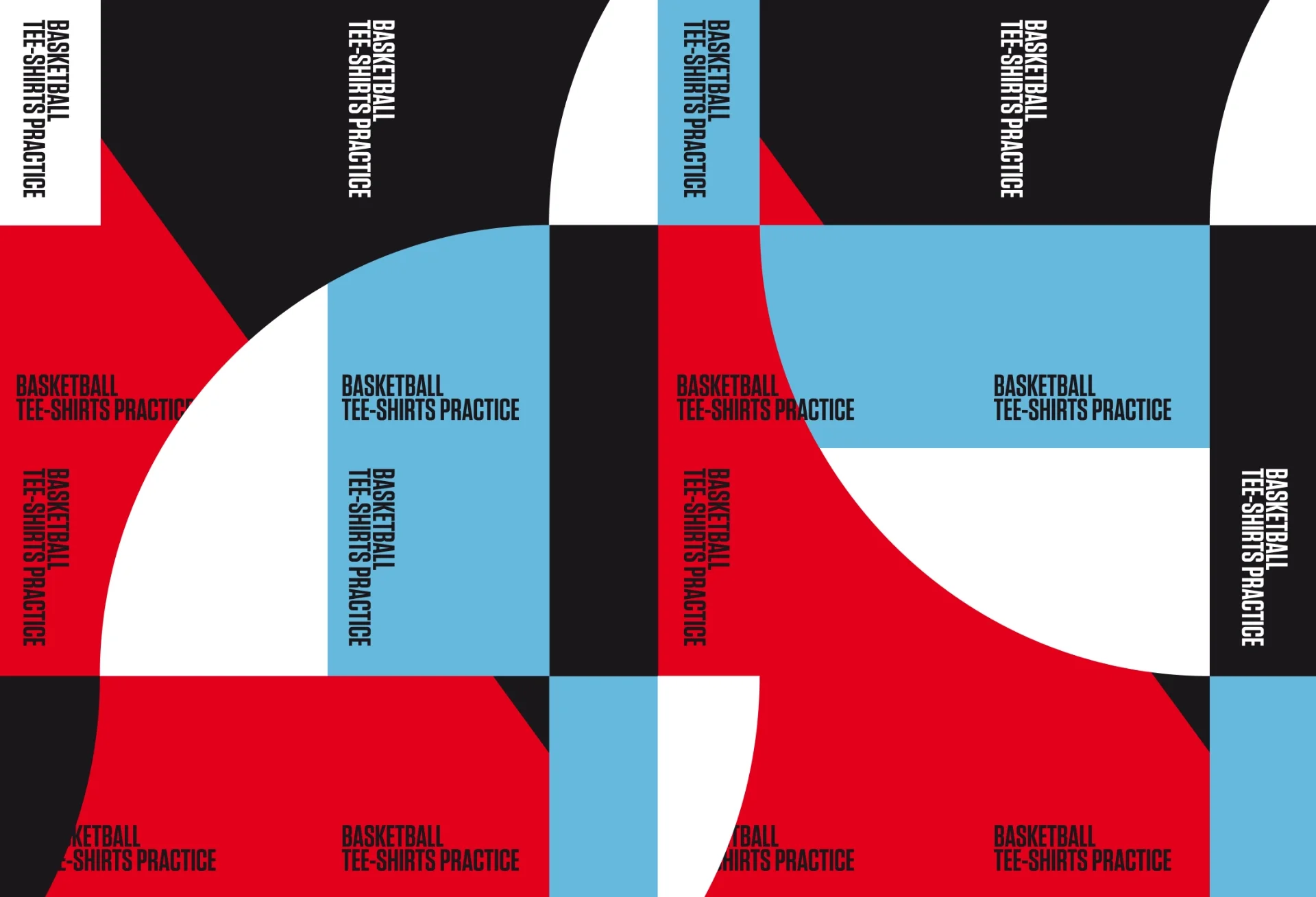 Visual composition presenting a typographic project for Nike NBA