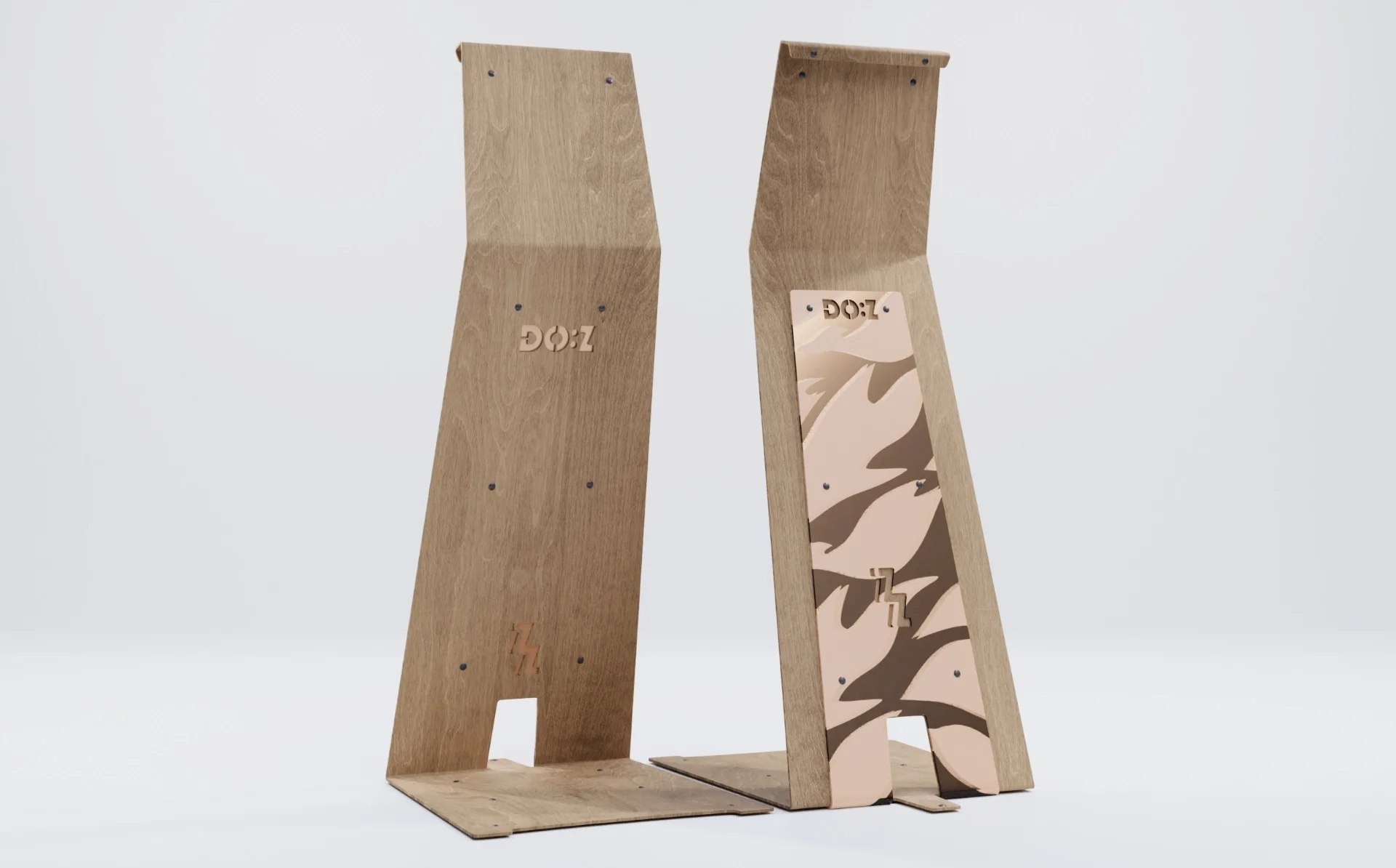 Presentation of two Doz, chairs from the luxury collection all in wood