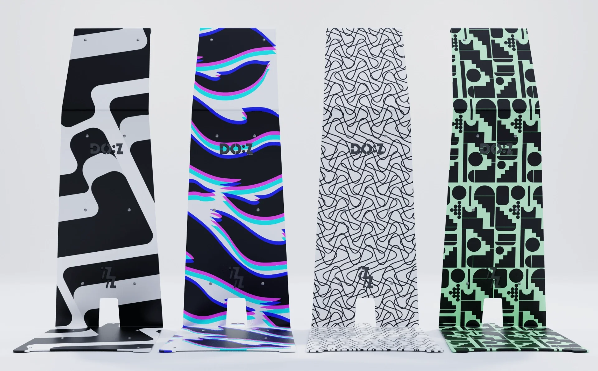 4 Doz with different graphic designs for the brand Lgz