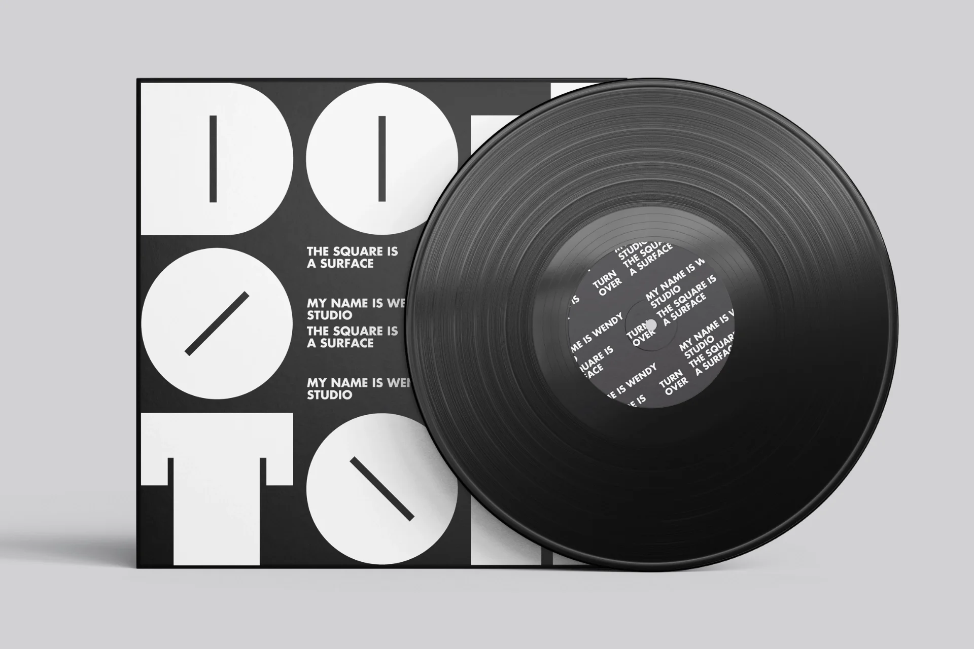 Typographic composition for a music album by My Name is Wendy