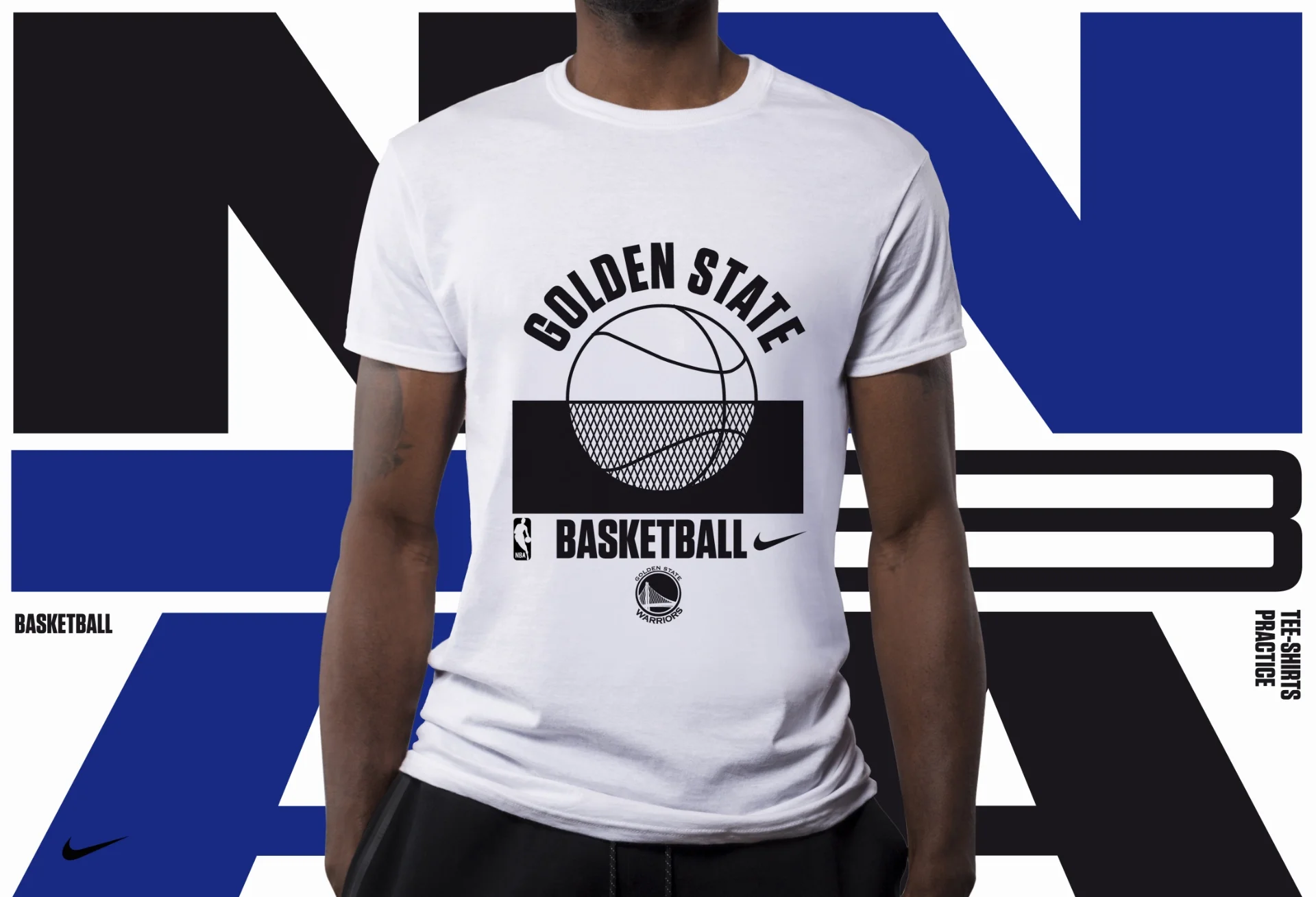 Graphic design of NBA training shirts for Nike USA company