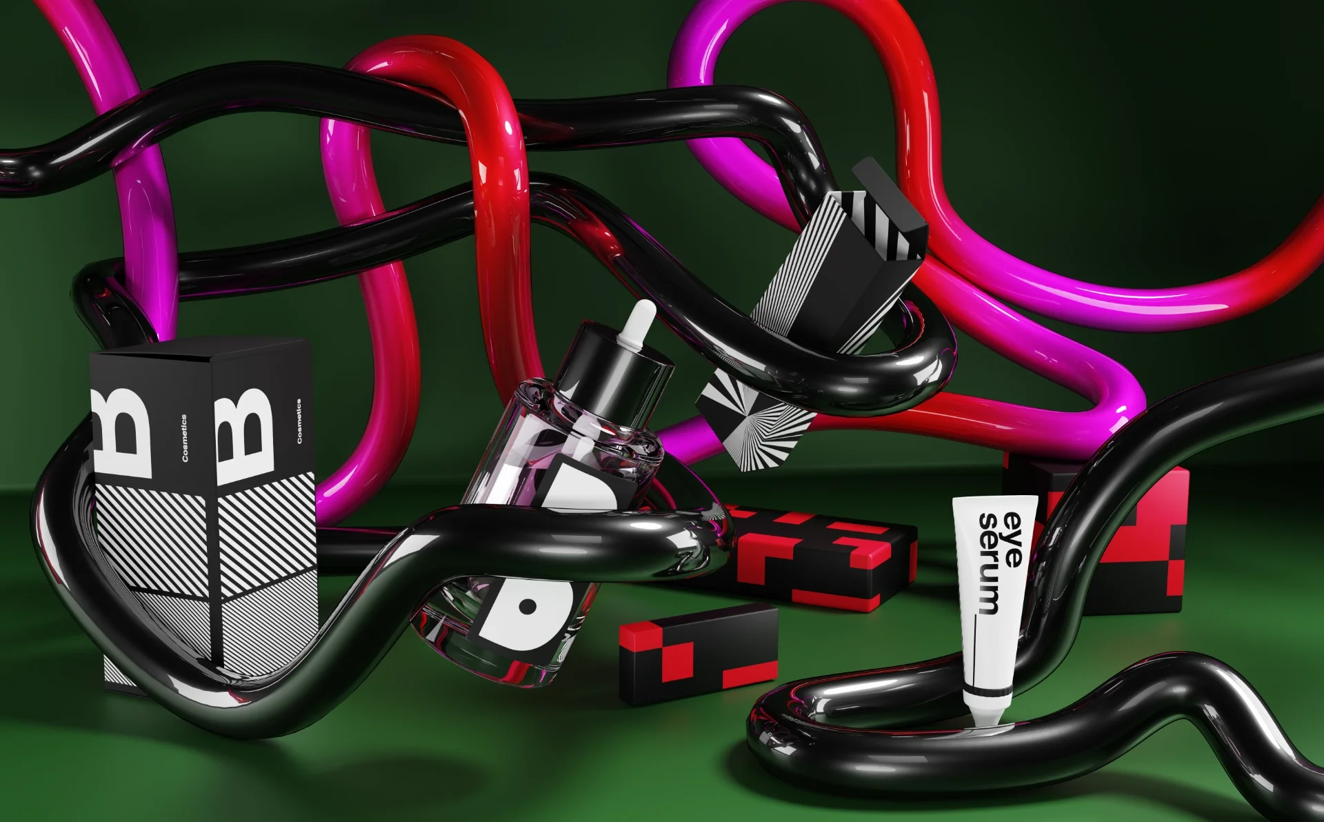 visual-branding-cosmeticidentity 3d graphic visual presenting a beauty treatment by To Be Cosmetics