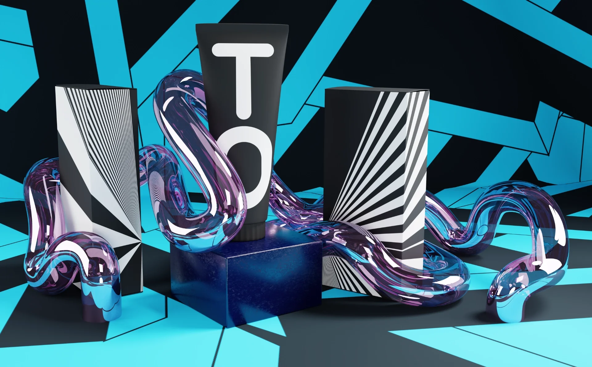visualart-branding-cosmeticsbrand 3d branding of a hair care product