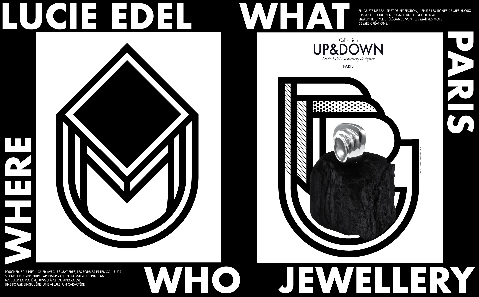 graphic identity and visuals for jewelry presentation
