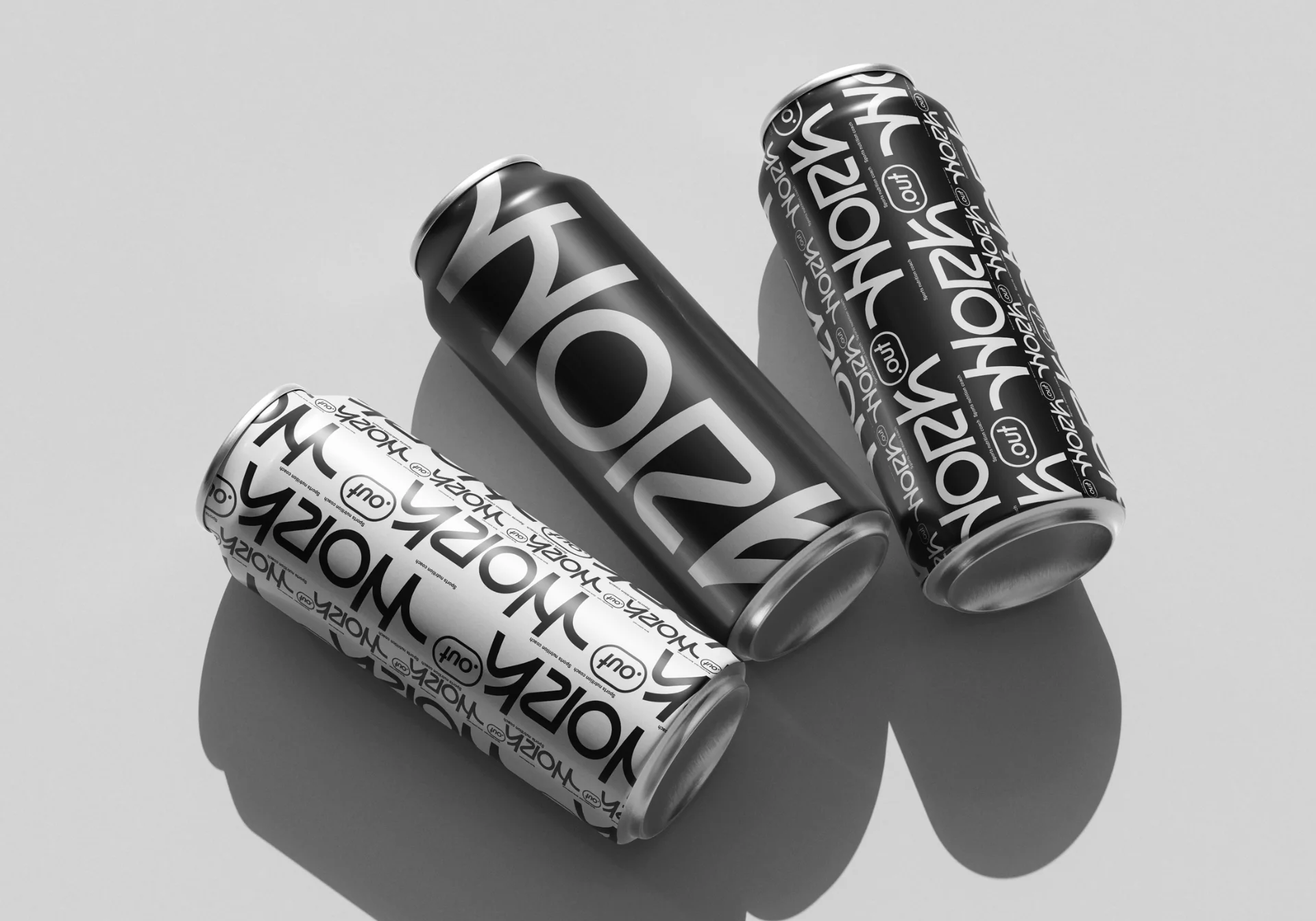 Can_graphic Work.out drink can with custom typography and packaging graphics.