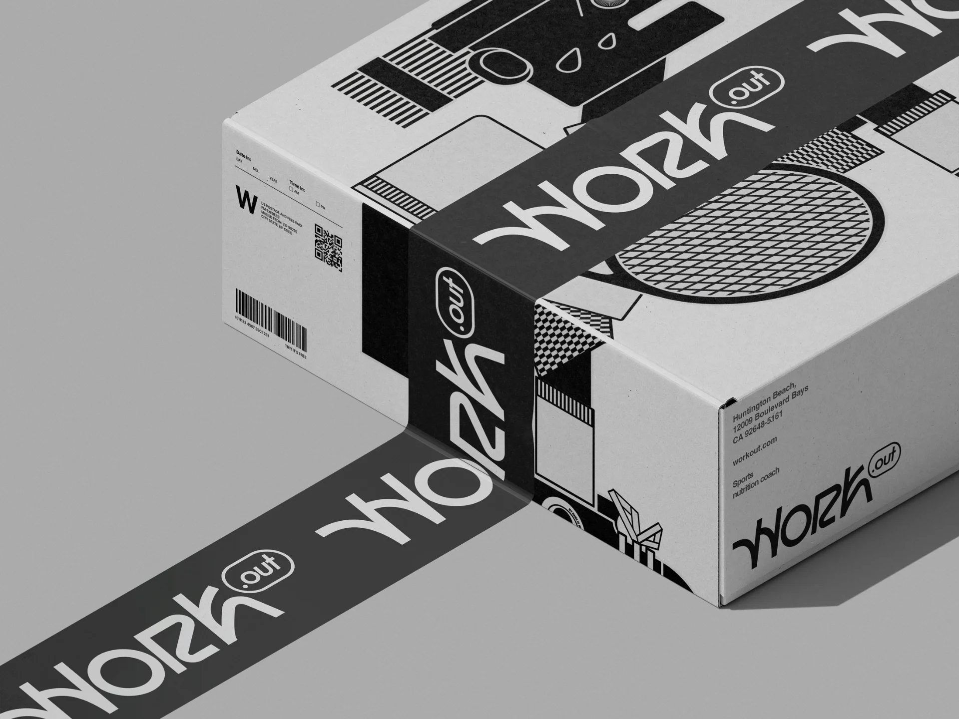 packaging-boxpost Work.out branded packaging and product presentation.
